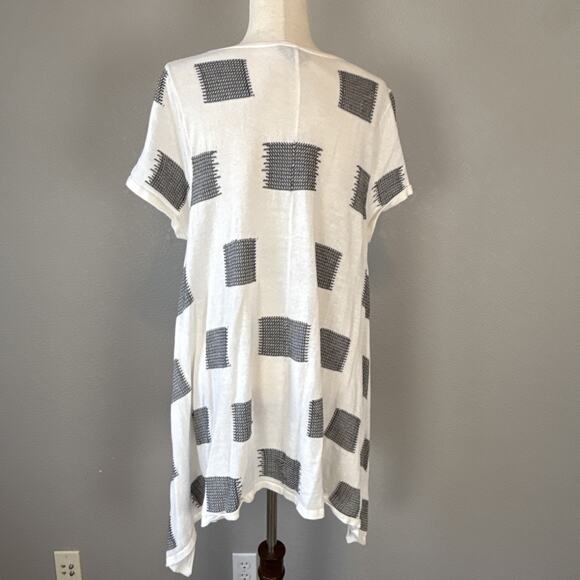 Stella Carakasi Lazy Days Sweater Lightweight Tunic Size L White Cotton Modal - Picture 4 of 6